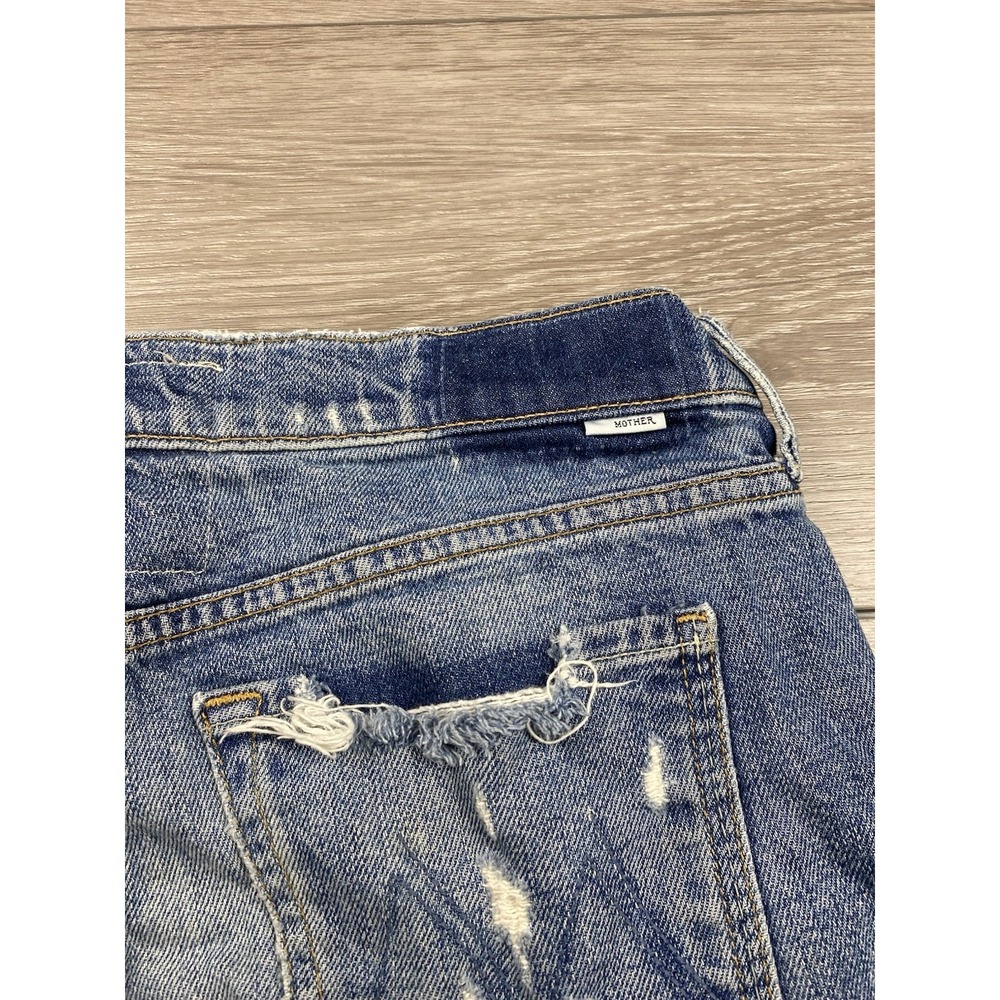 Mother Women's Superior The Dinner Ice Cream You Scream Distressed Jeans 27 Read - Picture 7 of 16